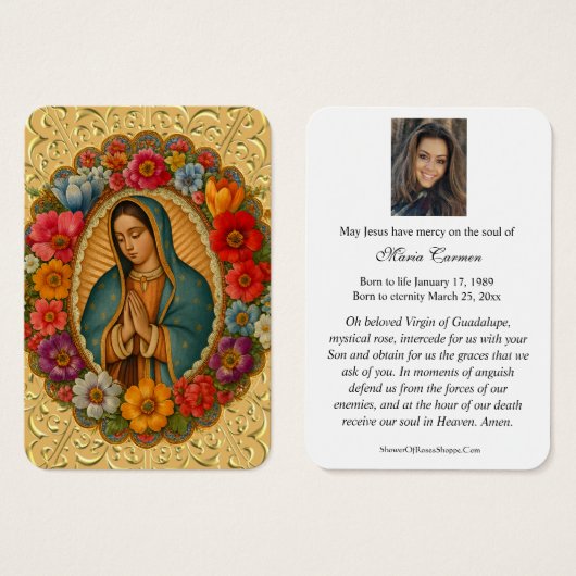NUESTRA SEÑORA DE GUADALUPE FUNERAL PRAYER  (正面&裏面)