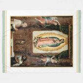 Nuestra Señora de Guadalupe large fleece blanket フリースブランケット (正面(横))