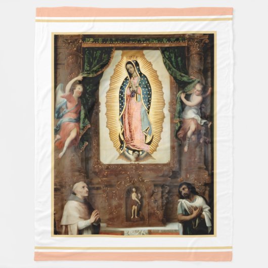 Nuestra Señora de Guadalupe large fleece blanket フリースブランケット (正面)