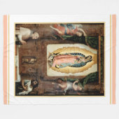 Nuestra Señora de Guadalupe large fleece blanket フリースブランケット (正面(横))