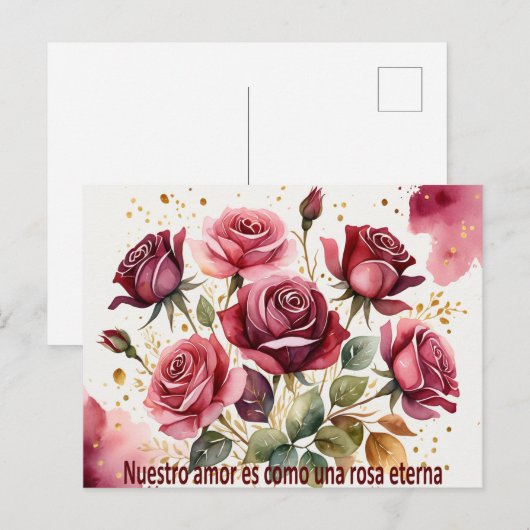 Nuestro amor es como una rosa eterna シーズンポストカード (正面/裏面)