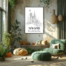 Nueva York: La Ciudad que Nunca Duerme Arte Lineal