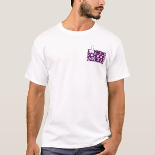 NUFSOMのワイシャツ-紫色の文字 Tシャツ