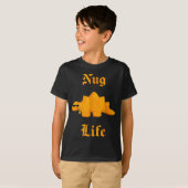Nug Life Dinosaur Chicken Nugget Funny Retro  Tシャツ (正面フル)