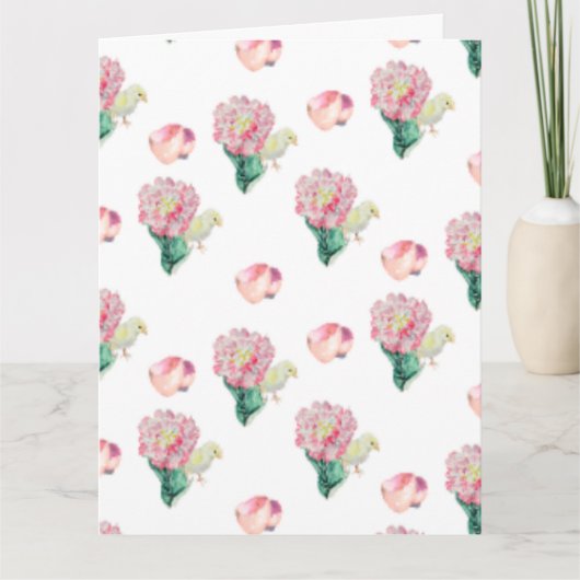 Nugget Baby Easter Chick and Tulip カード (正面)