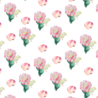 Nugget Baby Easter Chick and Tulip カード