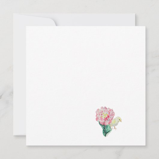 Nugget Baby Easter Chick and Tulip カード (裏面)