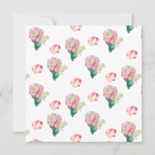 Nugget Baby Easter Chick and Tulip カード (正面)