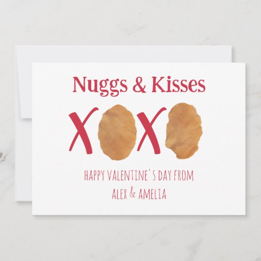 Nuggsとキスチキンナゲットパンバレンタイン写真 (正面)