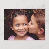 Nuggsとキスチキンナゲットパンバレンタイン写真 ポストカード (裏面)