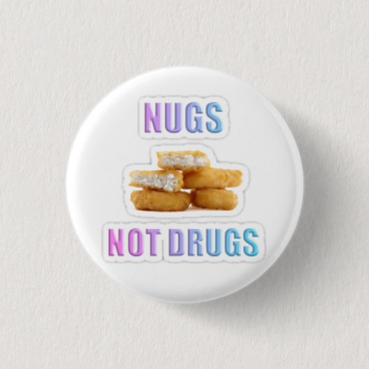 Nugs薬剤ではなく! 缶バッジ (正面)