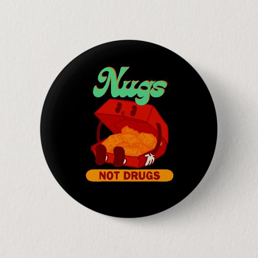 Nugs Not Drugsステッカー 缶バッジ (正面)