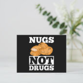 Nugs Not Drugs Gift Funny Minimalist Tees ポストカード (スタンド正面)