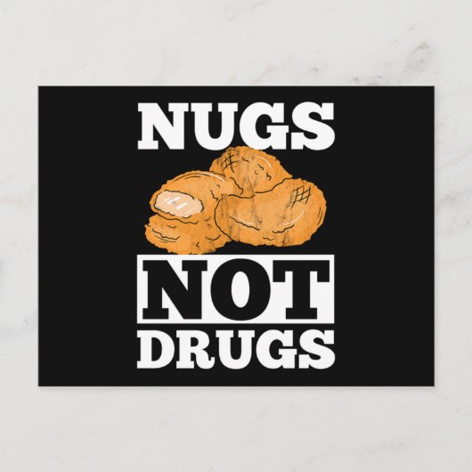 Nugs Not Drugs Gift Funny Minimalist Tees ポストカード (正面)
