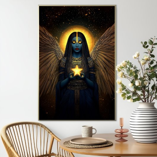 Nuit Egyptian Goddess of the Night Sky and Stars ポスター