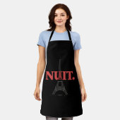 Nuit Nuit ナイト ナイト フランス語 パリ タワー エプロン (着用した状態)