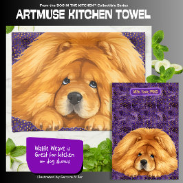 NUK- Red Chow - ArtMuse Kitchen Towels  キッチンタオル