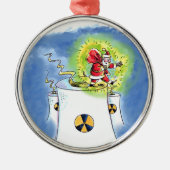 Nuked Santa Claus round premium ornament メタルオーナメント (正面)