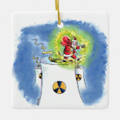 Nuked Santa Claus square ceramic ornament セラミックオーナメント (正面)