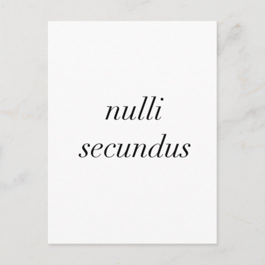 nulli secundusはnoneに次ぐ ポストカード (正面)