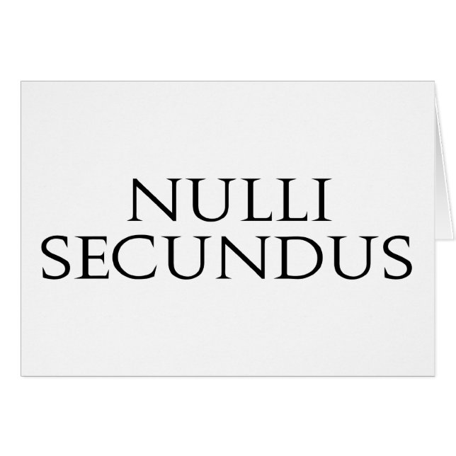 Nulli Secundus (正面横)
