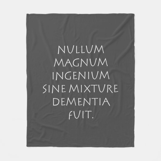 Nullum magnium ingenium sine混合型認知症 フリースブランケット (正面)
