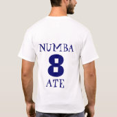 Numbaは食べました Tシャツ (裏面)