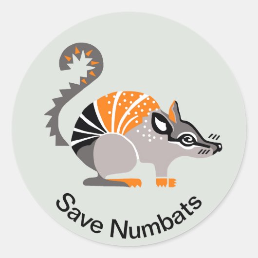 NUMBATS – 有袋動物 – 絶滅危惧動物 –  ラウンドシール (正面)