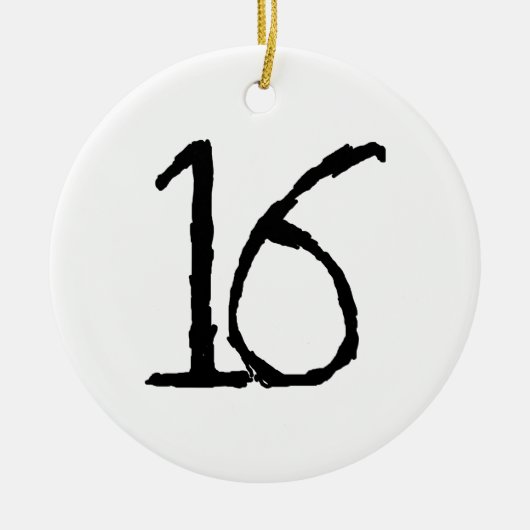Number16 セラミックオーナメント (正面)