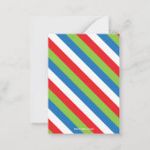 Number ストライプの Count Valentine's Classroomカード ノートカード (裏面)