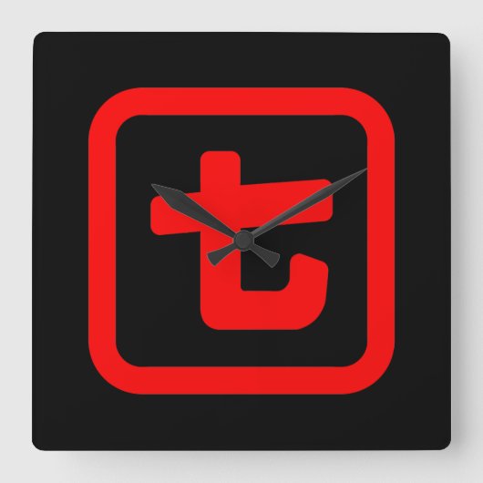 Number 日本の 7七 Nana]漢字【 スクエア壁時計 (正面)