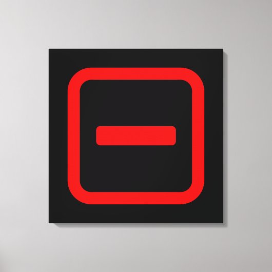 Number 日本の One 一 【Ichi】漢字 キャンバスプリント (正面)