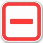 Number 日本の One 一 【Ichi】漢字 シール (正面)