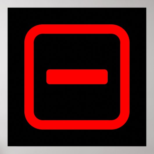 Number 日本の One 一 【Ichi】漢字 ポスター (正面)