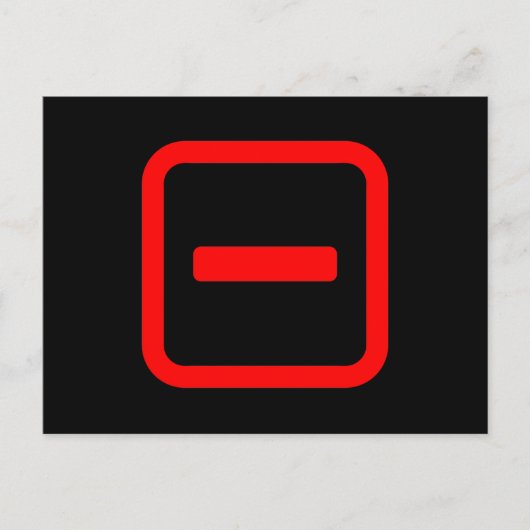 Number 日本の One 一 【Ichi】漢字 ポストカード (正面)