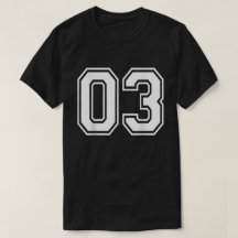 Number 03 Varsity Sports Team Jersey 03誕生日