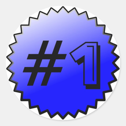 Number 1アワードステッカー ラウンドシール (正面)