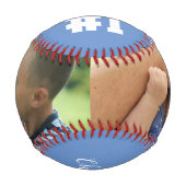 Number 1パパカスタム写真 野球ボール (正面)