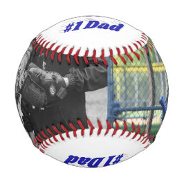 Number 1パパフォトファーザーズDay blue 野球ボール