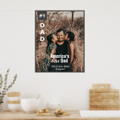 Number 1パパ追加フォトおもしろい雑誌表紙 ポスター (キッチン)