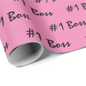 Number 1ボスピンクラップ紙 ラッピングペーパー (ロールコーナー)
