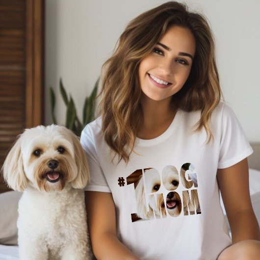 Number 1犬のママの写真 tシャツ
