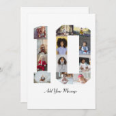 Number 10フォトコラージュのポスター サンキューカード (正面/裏面)