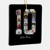 Number 10フォトコラージュのポスター セラミックオーナメント (右)