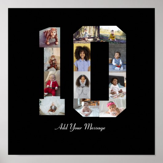 Number 10フォトコラージュのポスター ポスター (正面)