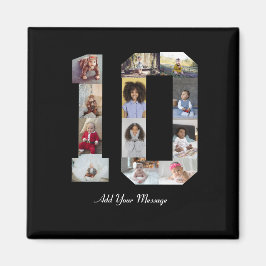 Number 10フォトコラージュのポスター マグネット