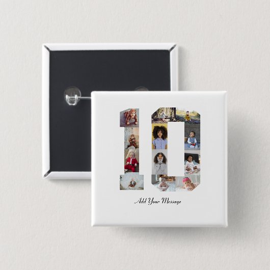 Number 10フォトコラージュのポスター 缶バッジ (正面&裏面)