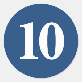 Number 10計画供給シンプル10ネイビーホワイト ラウンドシール