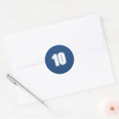 Number 10計画供給シンプル10ネイビーホワイト ラウンドシール (封筒)