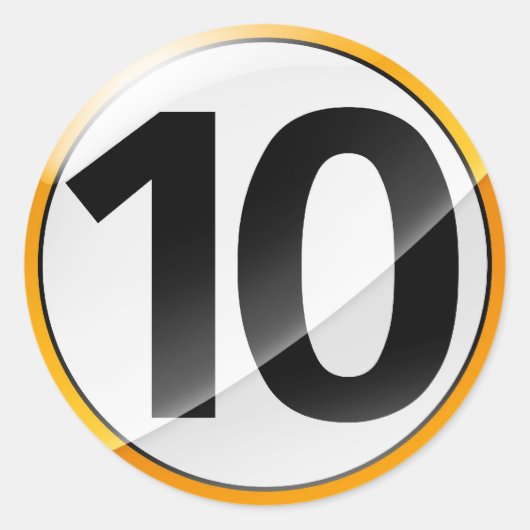 Number 10金ゴールドシール ラウンドシール (正面)